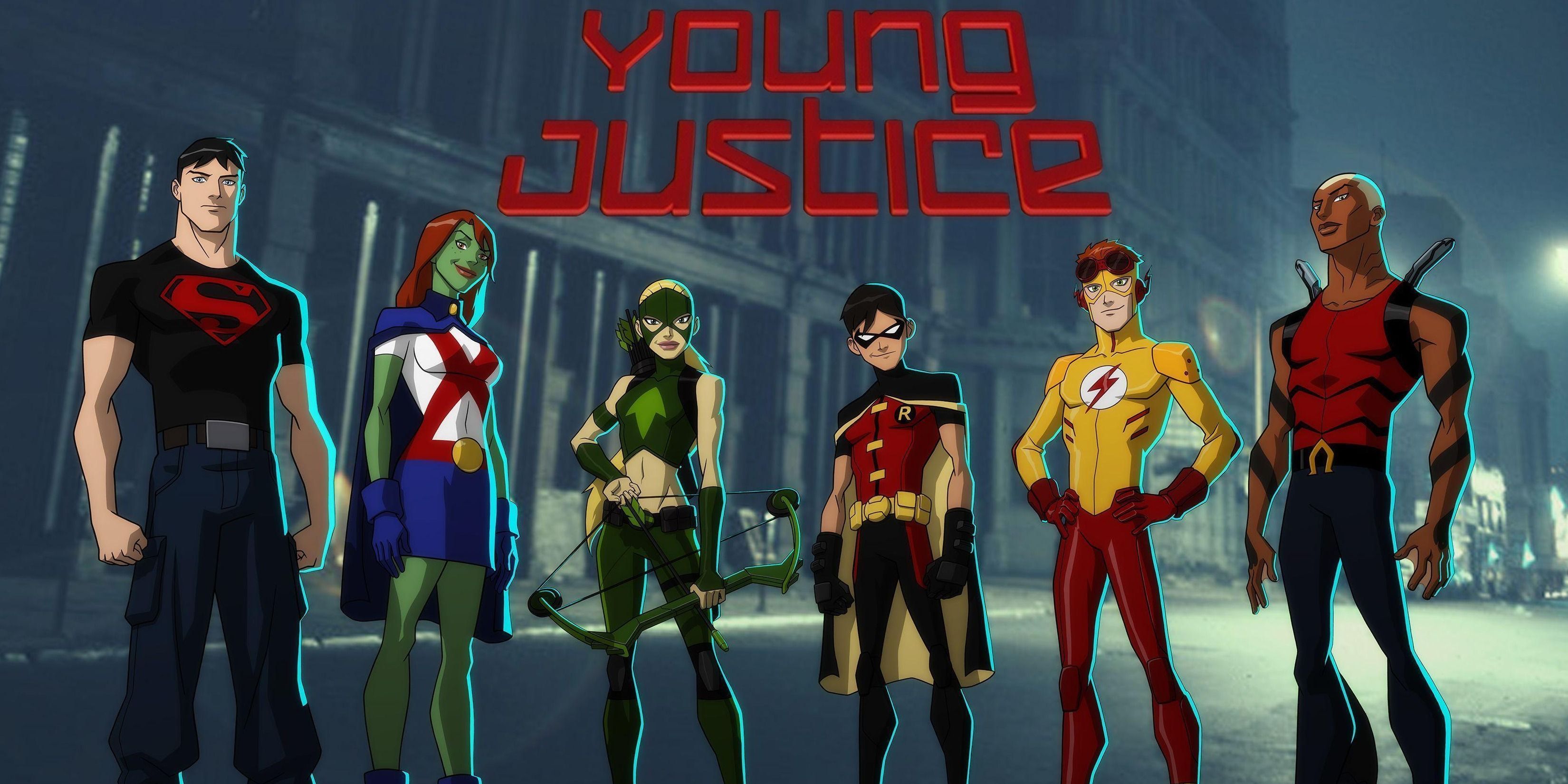 The cast of Young Justice Season 1.