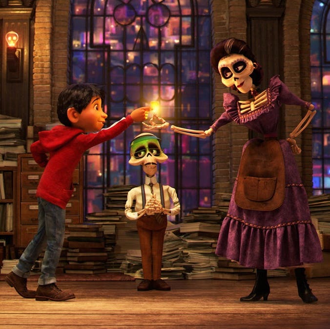 a scene from coco