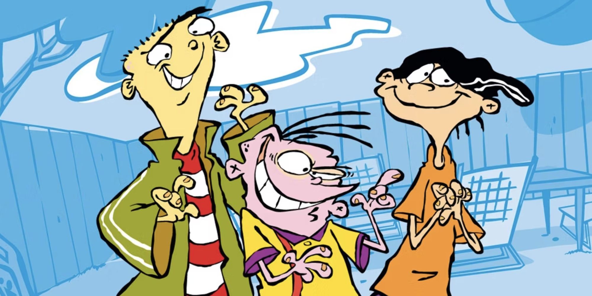 Ed, Edd and Eddy posing for the camera.